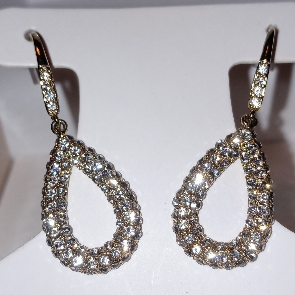NWT Chrystina genuine crystal drop earrings